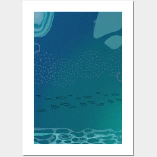 Blue Ocean Background Posters and Art